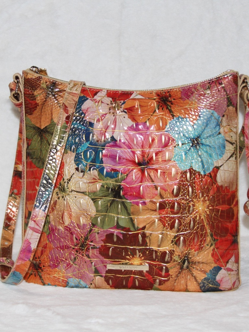Brahmin Katie Crossbody Flowers Floral Florita Melbourne Leather